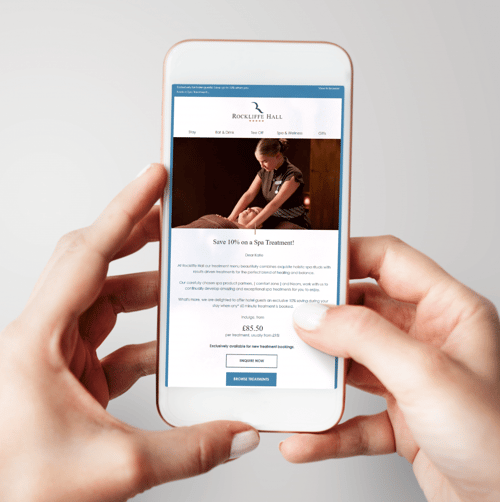 Marketing email on a mobile