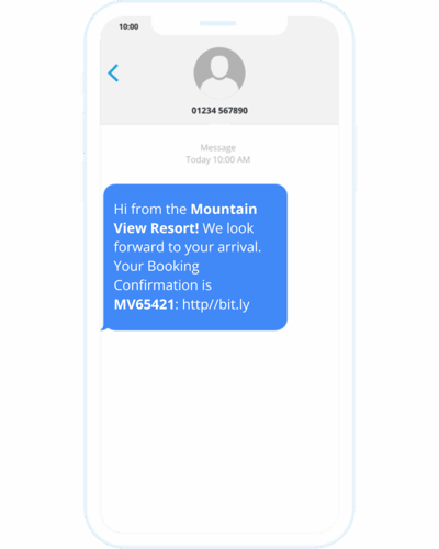 SMS Pre-Arrival Message Example