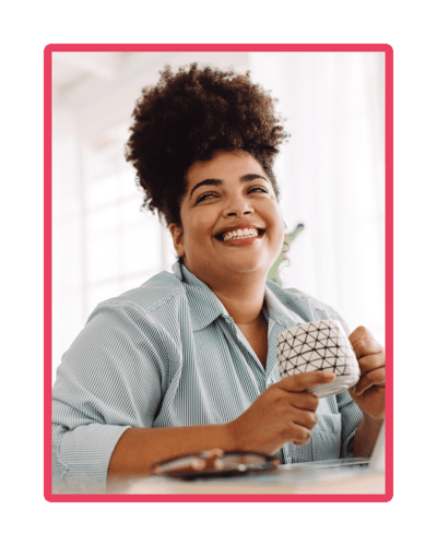 Woman holding coffee