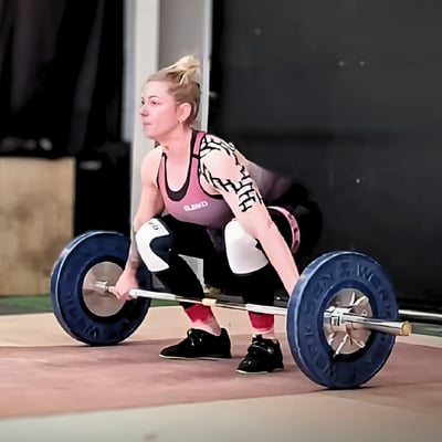 Justine Lifting Weights
